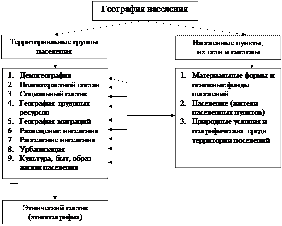 Направления географии населения