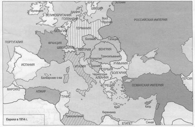 Карта европы 1880 года