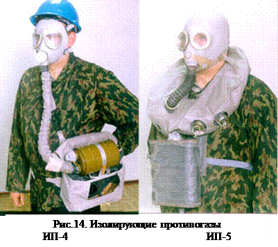 дыхание в изолирующих противогазах осуществляется за счет