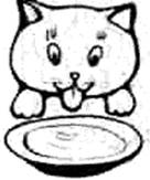 Кошка лакает молоко картинки для детей