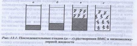 Первичный этап растворения твердого образца полимера называется