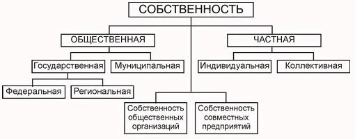 Формы собственности собственность общественных организаций