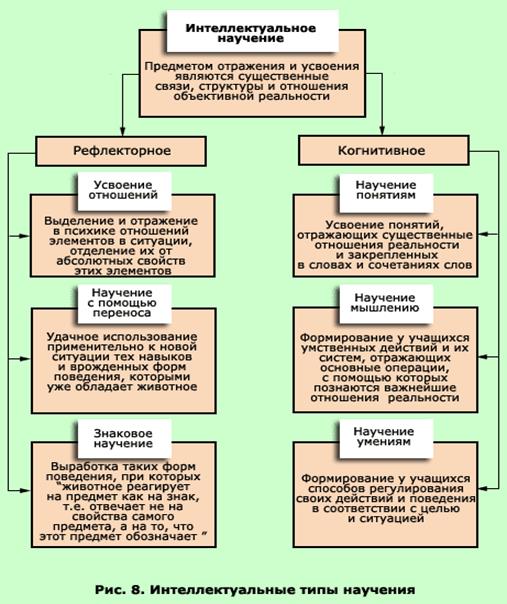 Уровни научения. Классификация научения в психологии. Основные виды научения схема. Механизмы развития в теории научения. Общая характеристика процесса научения.