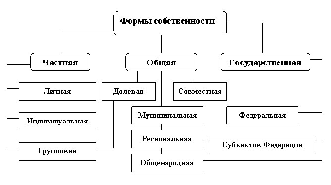 Формы собственности схема