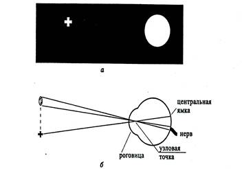 Обнаружение слепого пятна практическая работа 8. Обнаружение слепого пятна опыт Мариотта. Обнаружение слепого пятна на сетчатке глаза опыт Мариотта. Опыт Мариотта слепое пятно. Обнаружение слепого пятна опыт Мариотта таблица.