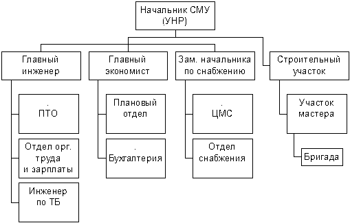 Структура строительной организации схема пример