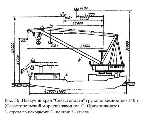 Плавкран 100 тонн черноморец характеристики чертежи