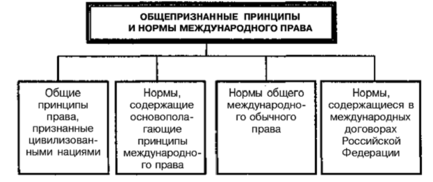 Международное правовые нормы принципы источники правового