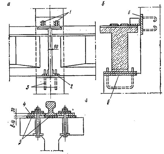 Крепление подкрановой балки чертеж