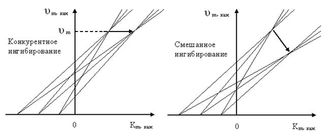 Вэриан микроэкономика промежуточный уровень. Конкурентное ингибирование график. Схема конкурентного ингибирования. Графическое представление ВП.