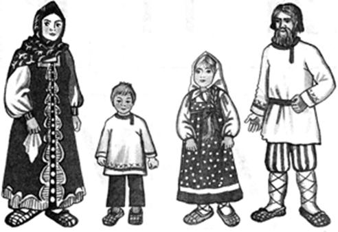 Семья крестьян рисунок
