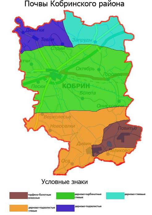 Кобринский район на карте