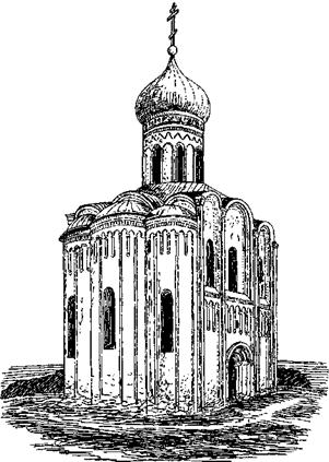 Рисунок древнерусский каменный храм