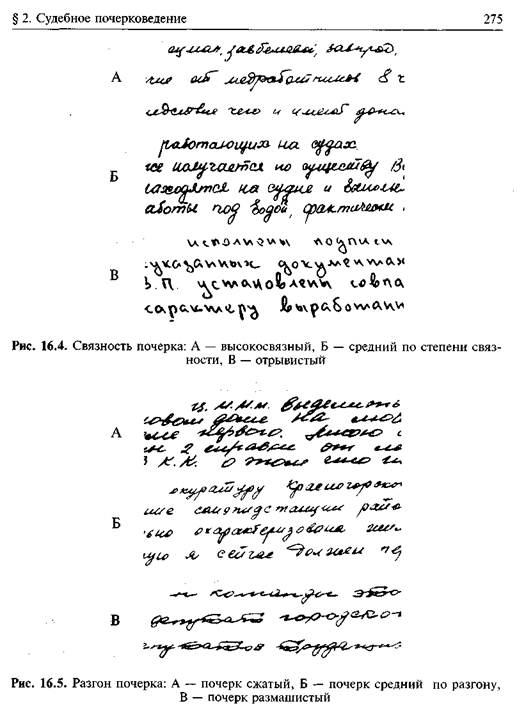 Образцы почерка для экспертизы