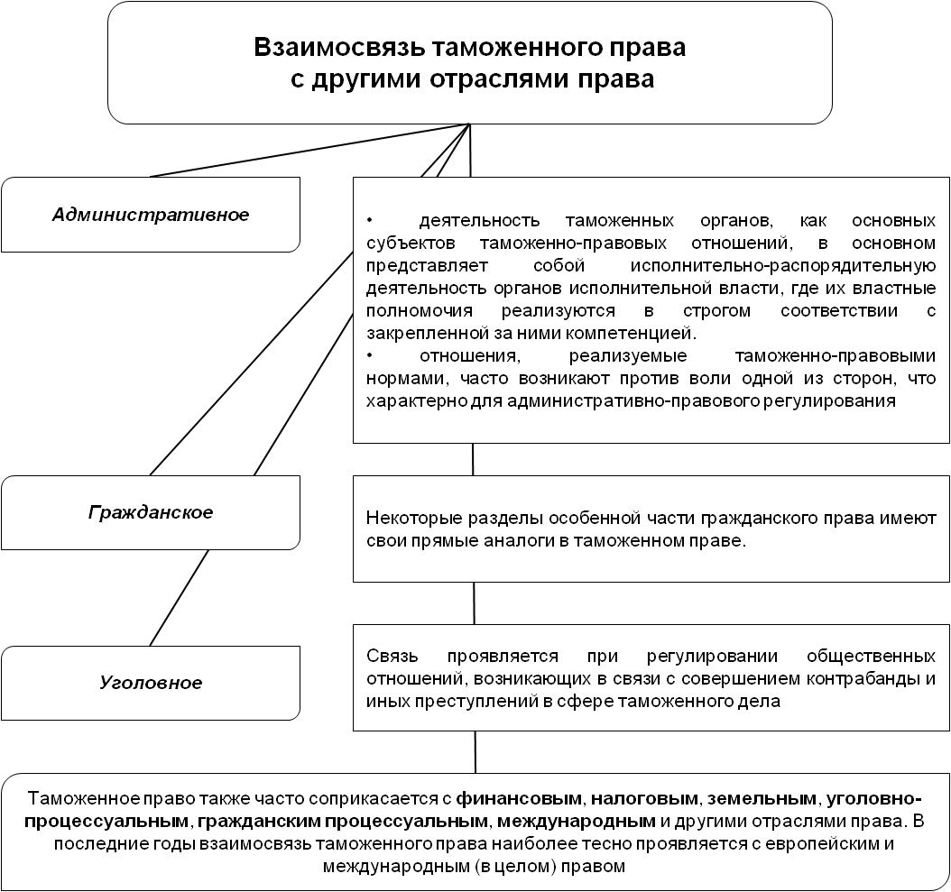 Связь с правом. Связь административного и таможенного права. Источники таможенного права схема. Схема международного таможенного права. Структура таможенного права.