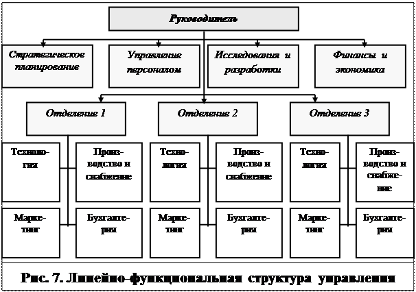 Для функциональной структуры характерно