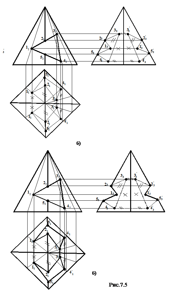 Сечение поверхности плоскостью пирамиды. Пирамида Начертательная геометрия. Пирамида с отверстием Начертательная геометрия. Построение пирамиды Начертательная геометрия. Три проекции четырехгранной пирамиды.