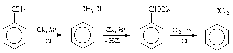 Толуол cl2 на свету. Метилбензол хлор 2 на свету. Толуол cl2 свет реакция. Метилбензол плюс хлор.