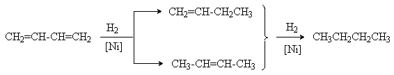 Бутадиен 1 3 реакции присоединения. Алкадиены гидрирование реакция. Каталитическое гидрирование алкадиенов. Реакция гидрирования алкадиенов. Алкадиены гидрирование.