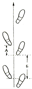Дорожка следов сколько следов. Дорожка следов ног криминалистика. Схематическая зарисовка дорожки следов обуви. Схематическая зарисовка следа обуви. Угол разворота стопы криминалистика.