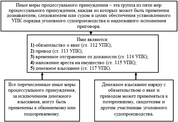 Цели мер процессуального принуждения