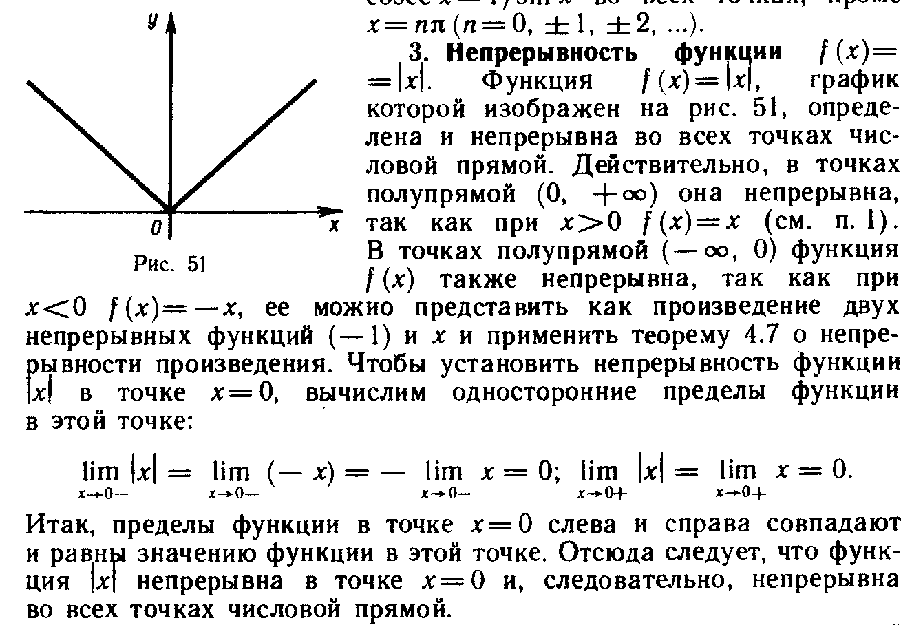 Понятие непрерывности