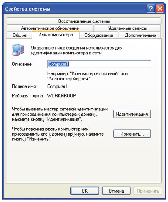 Доменный пк. Имя компьютера. Имя компьютера Windows XP. Имя системы компьютера.